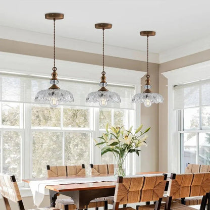 Mid Century Mini Kitchen Island Glass Pendant Light