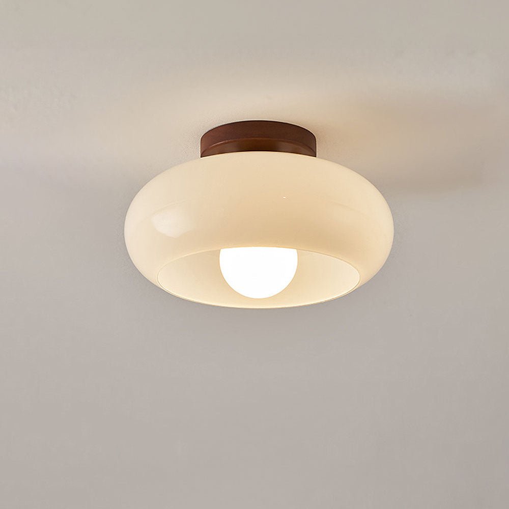 Vintage witte kleine hal plafondlamp