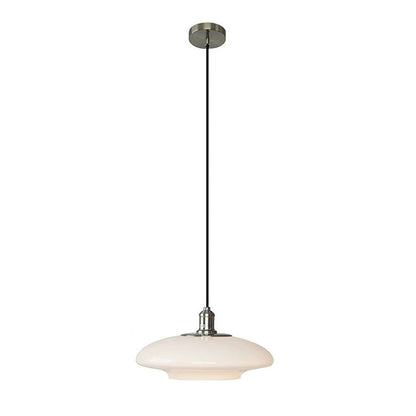 Modern pendant lamp made of white glass 