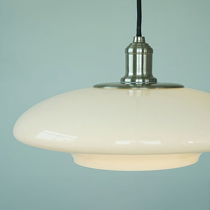 Modern pendant lamp made of white glass 