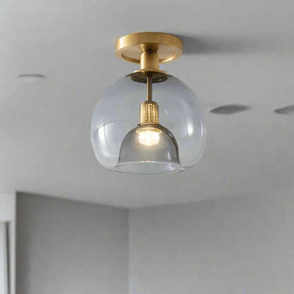 Modern glass hall ceiling lamp gray