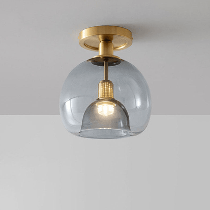 Modern glass hall ceiling lamp gray