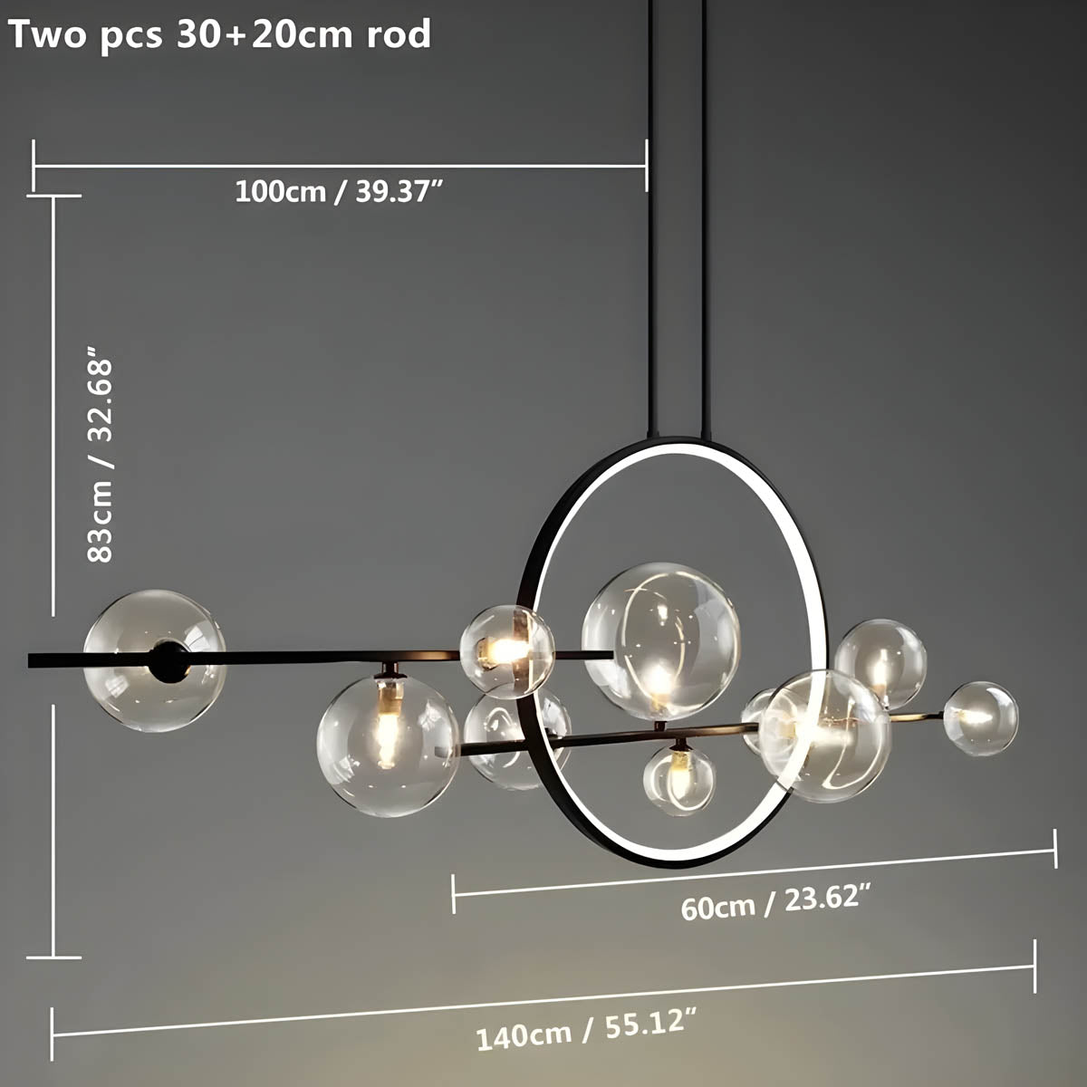 ELARA | Glass ball chandeliers