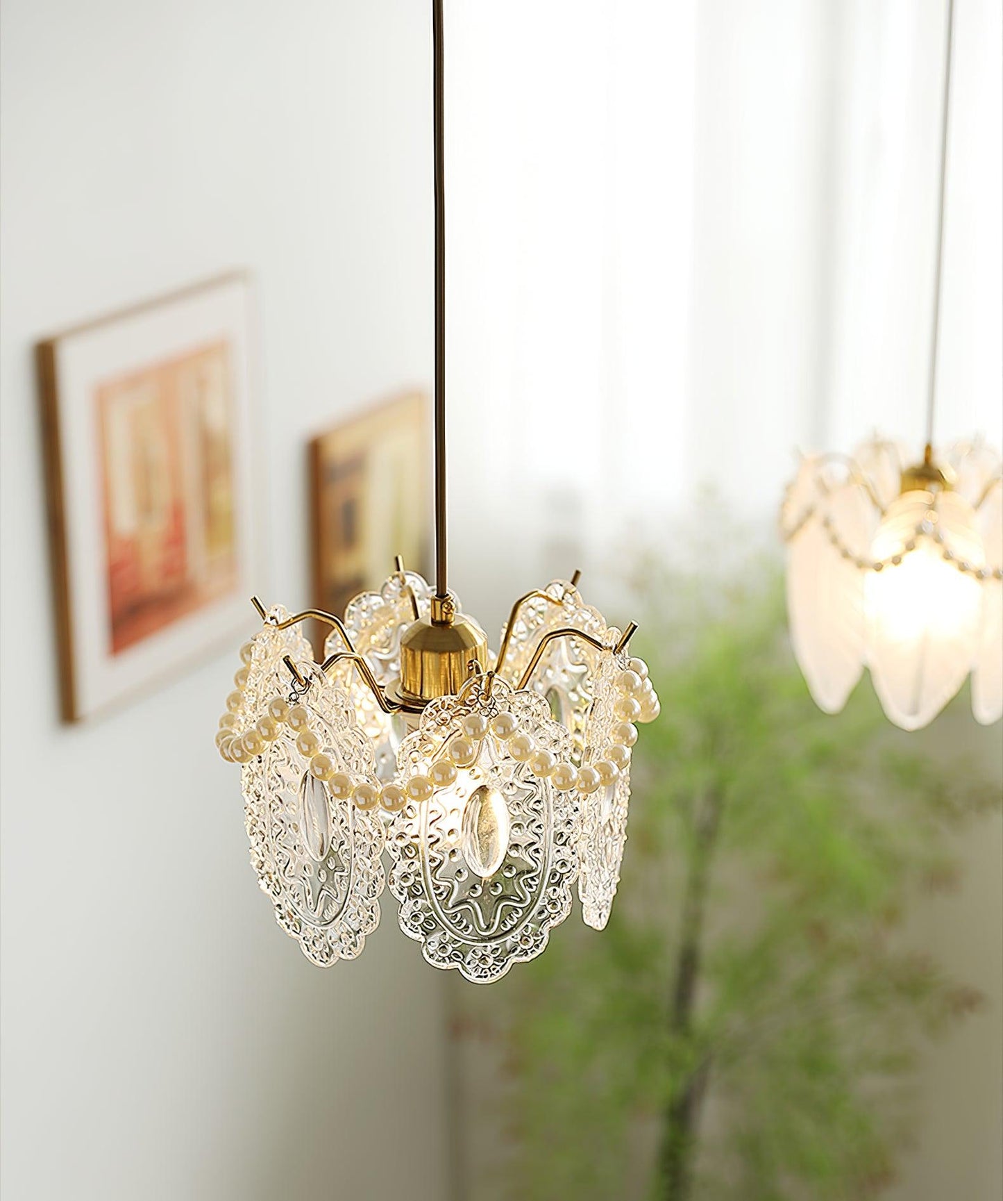 Flower Glass Pendant Lamp