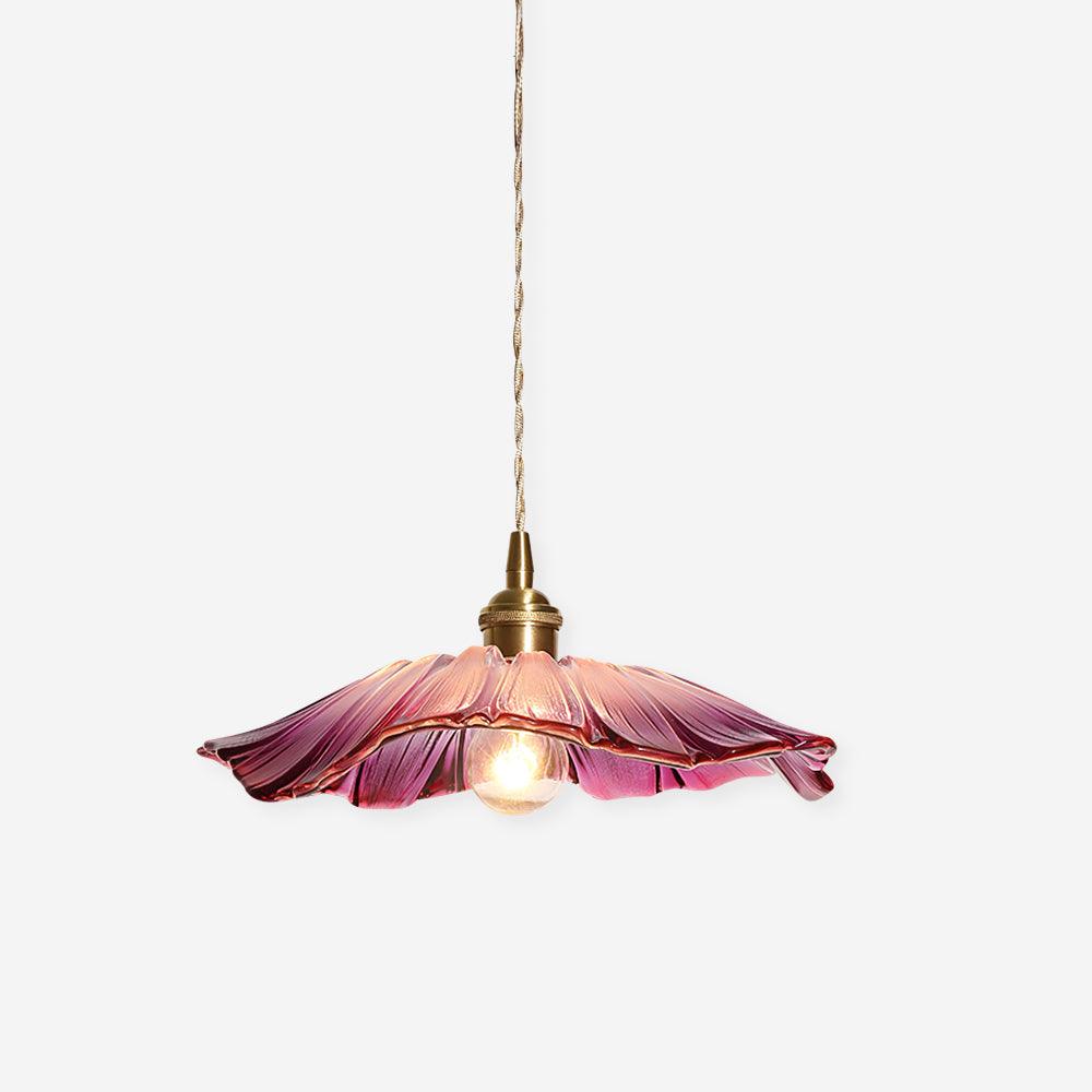 Flower glass pendant lamp