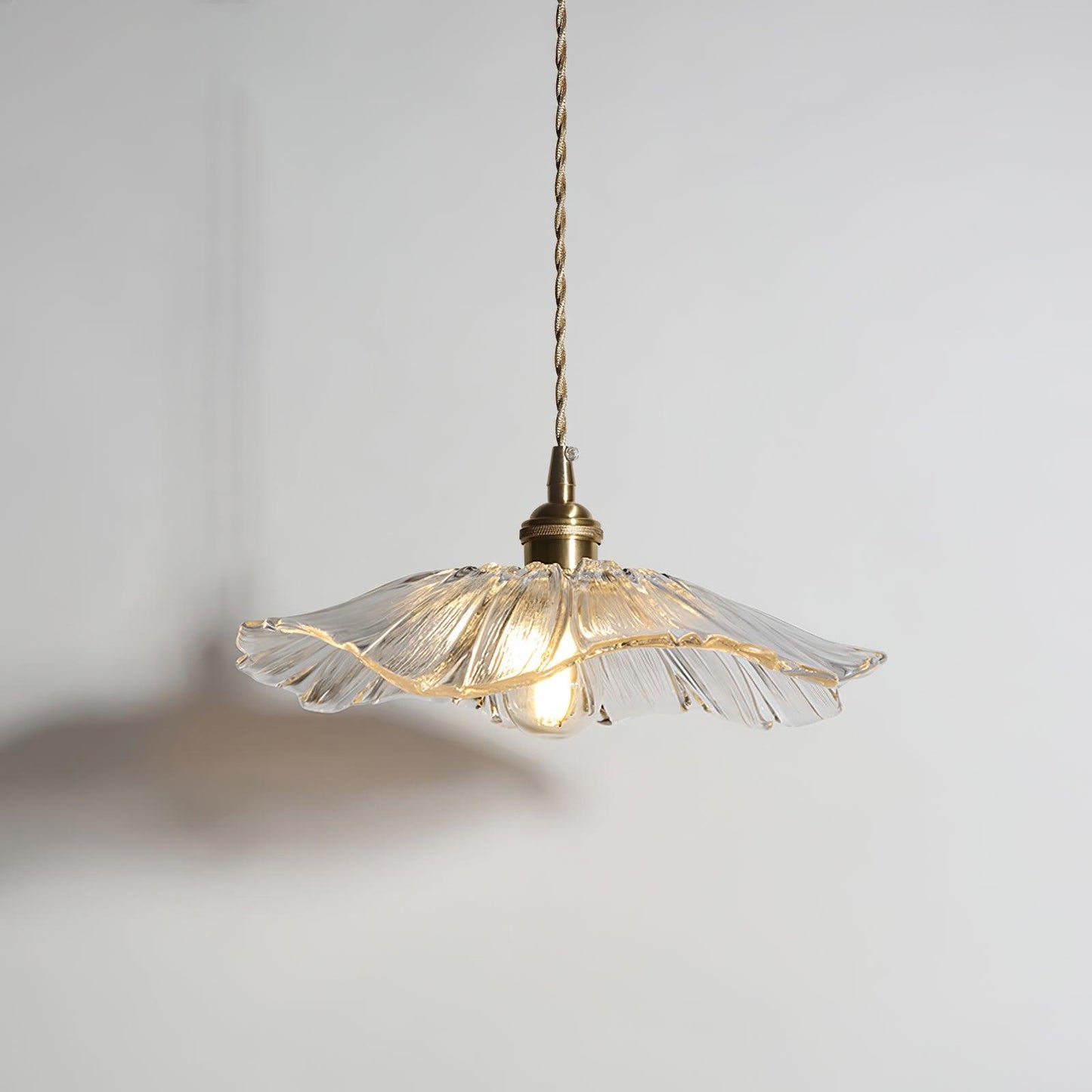 Flower glass pendant lamp