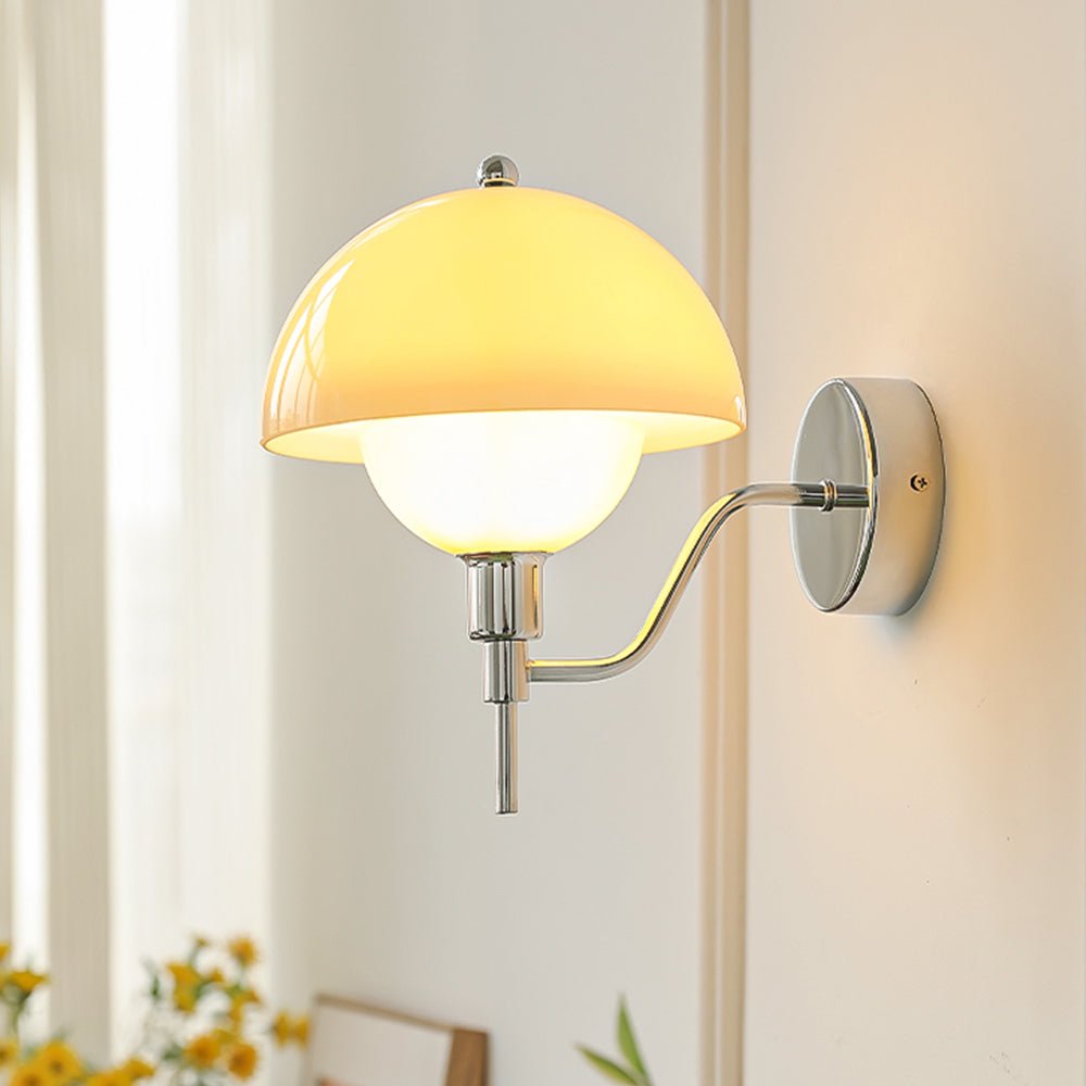 Paddestoel Wandlamp Crème