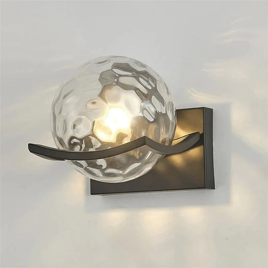 Modern LED wall lamp glass