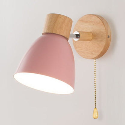 Yadiel - Scandinavian wooden hanging wall lamp