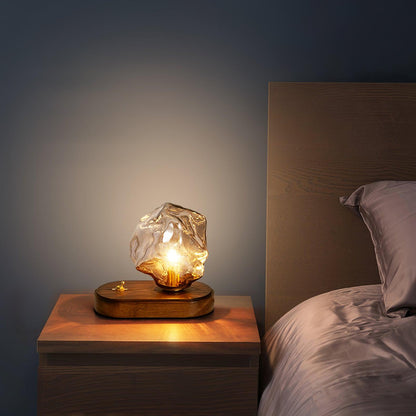 Ice stone glass table lamp