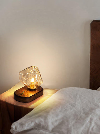 Ice stone glass table lamp