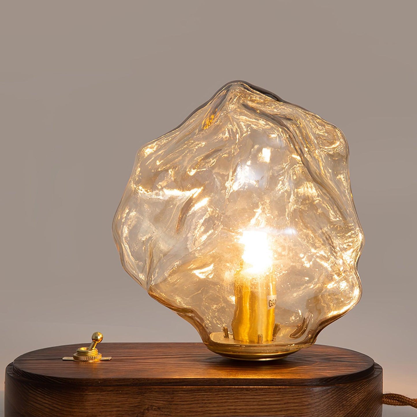 Ice stone glass table lamp