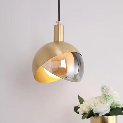 Modern gold glass pendant lamp