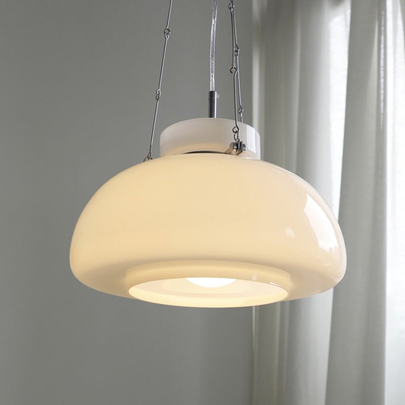 Milky pendant lamp 