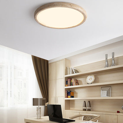 Natural stone LED ceiling lamp