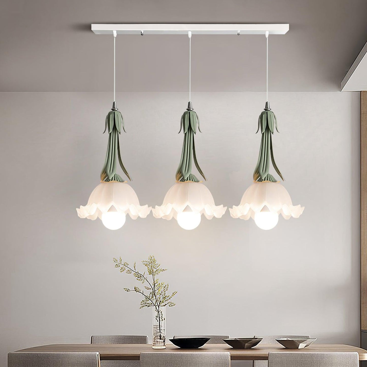 Lily of the valley pendant lamp