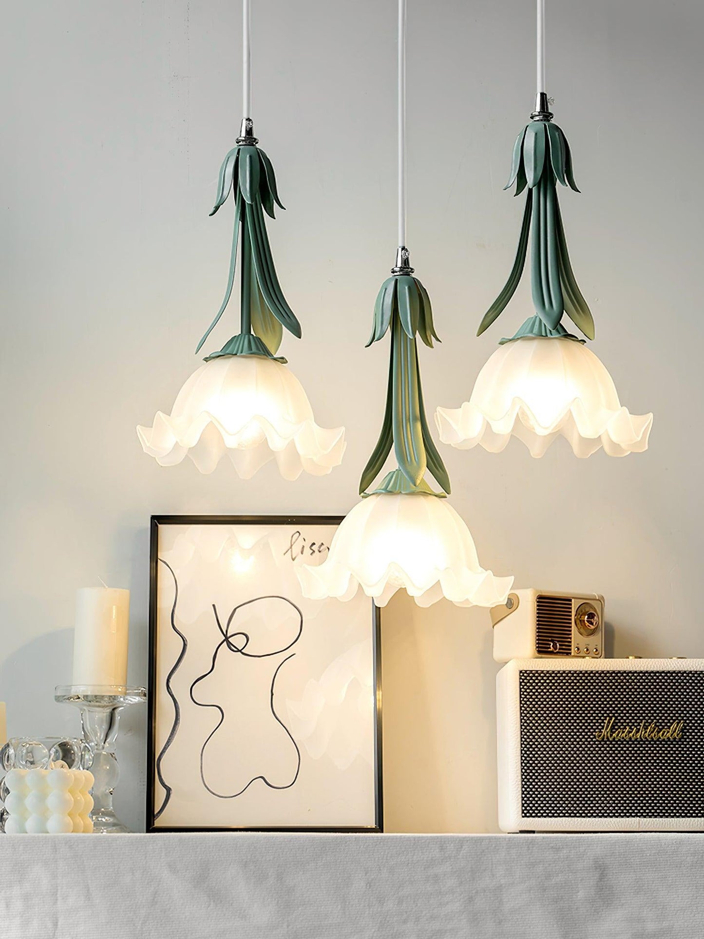 Lily of the valley pendant lamp