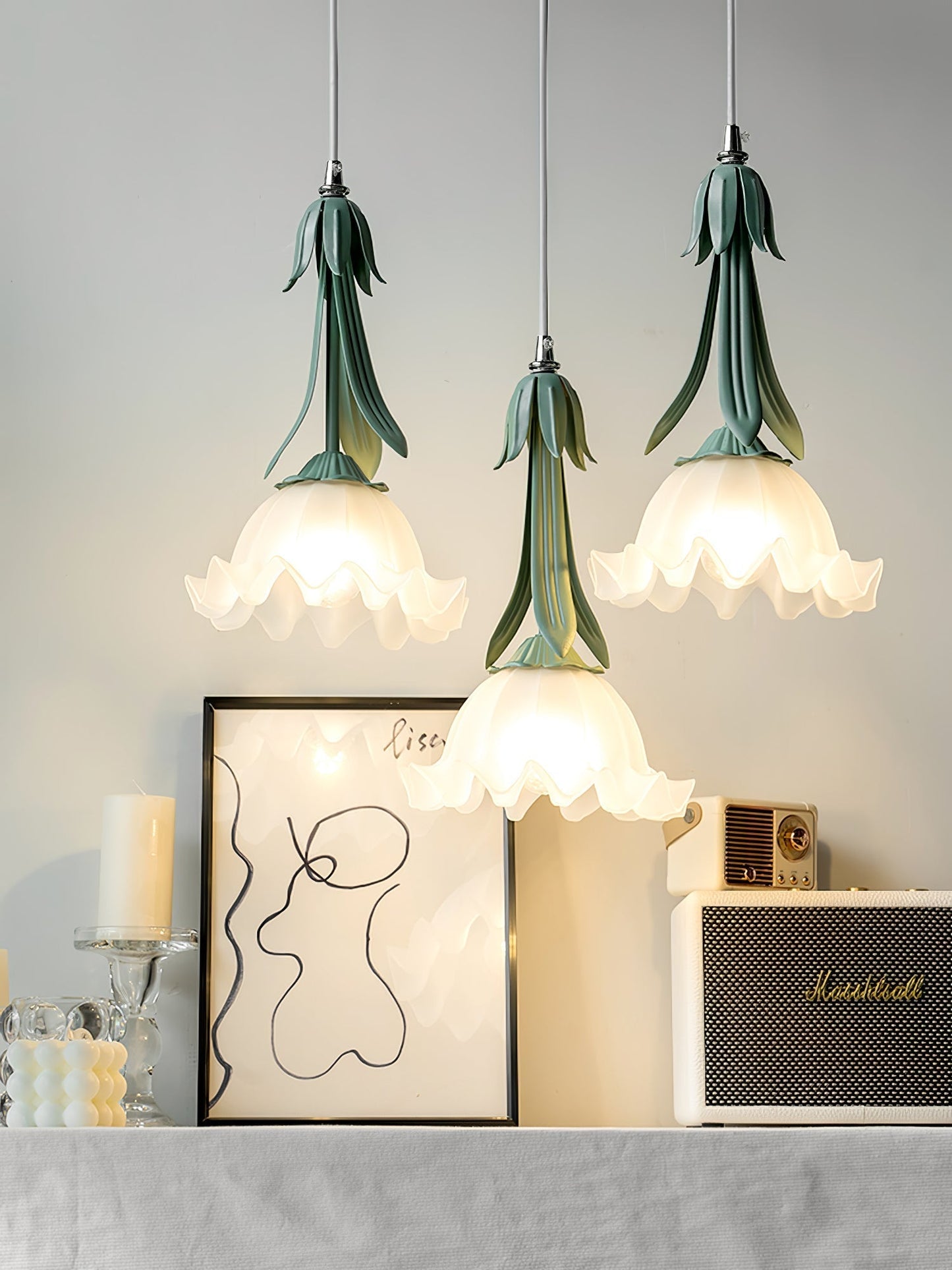 Lily of the valley pendant lamp