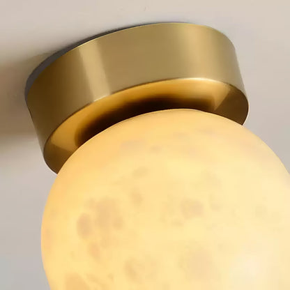 Moon alabaster ceiling lamp 