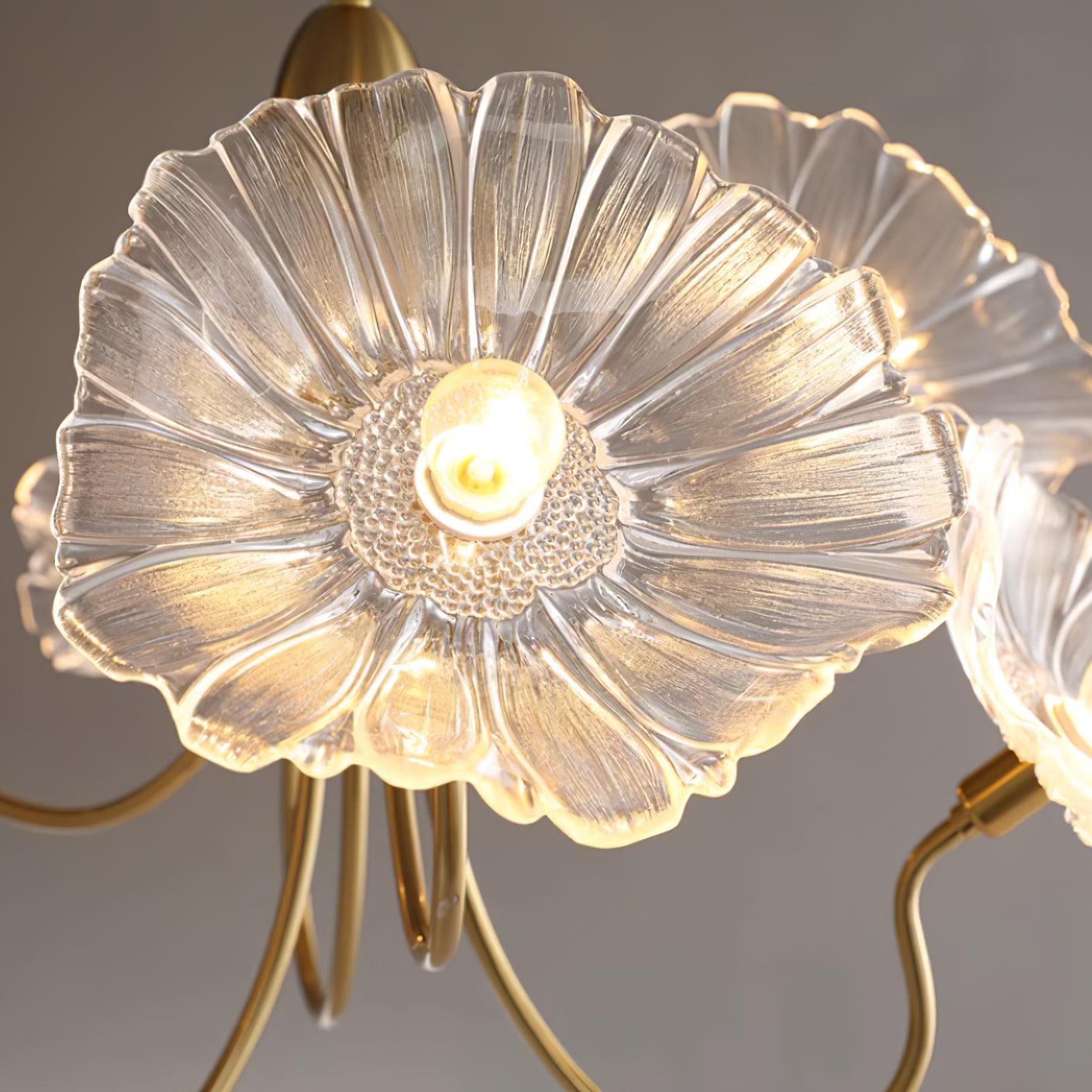 Murano glass flower chandelier