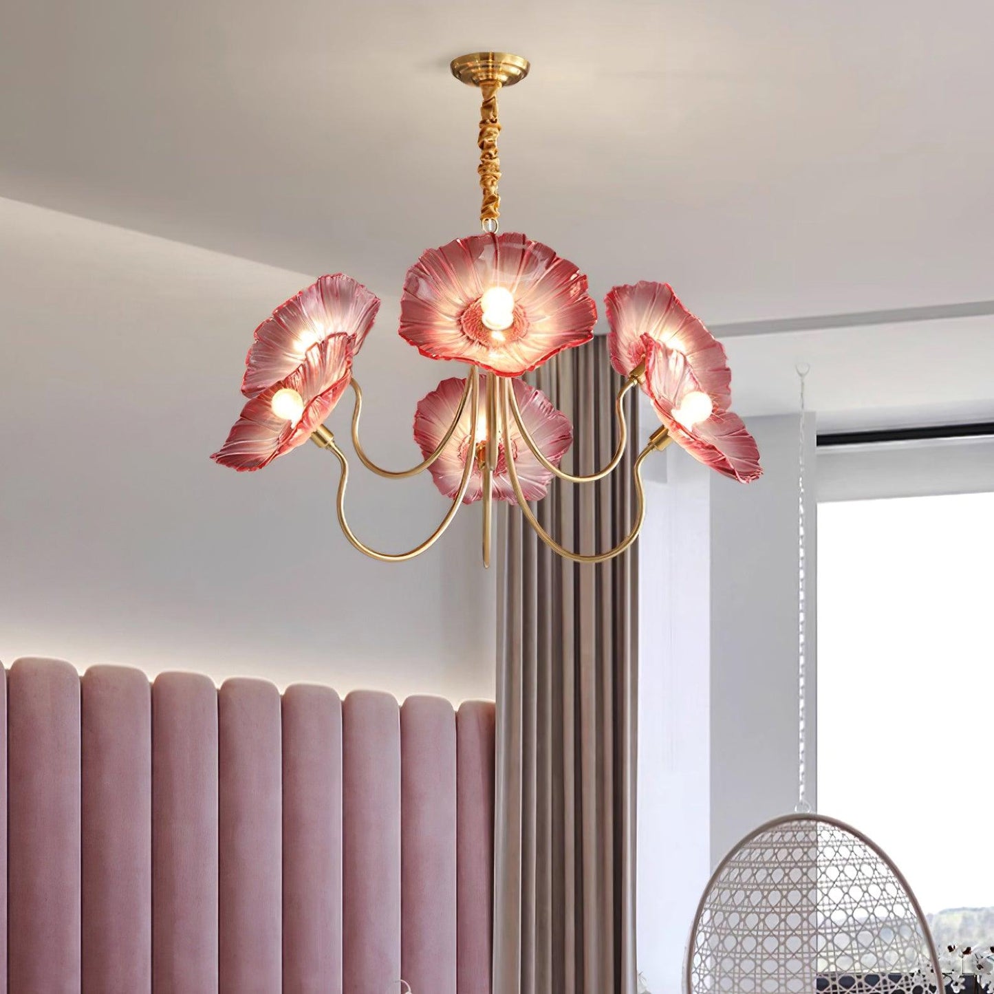 Murano glass flower chandelier