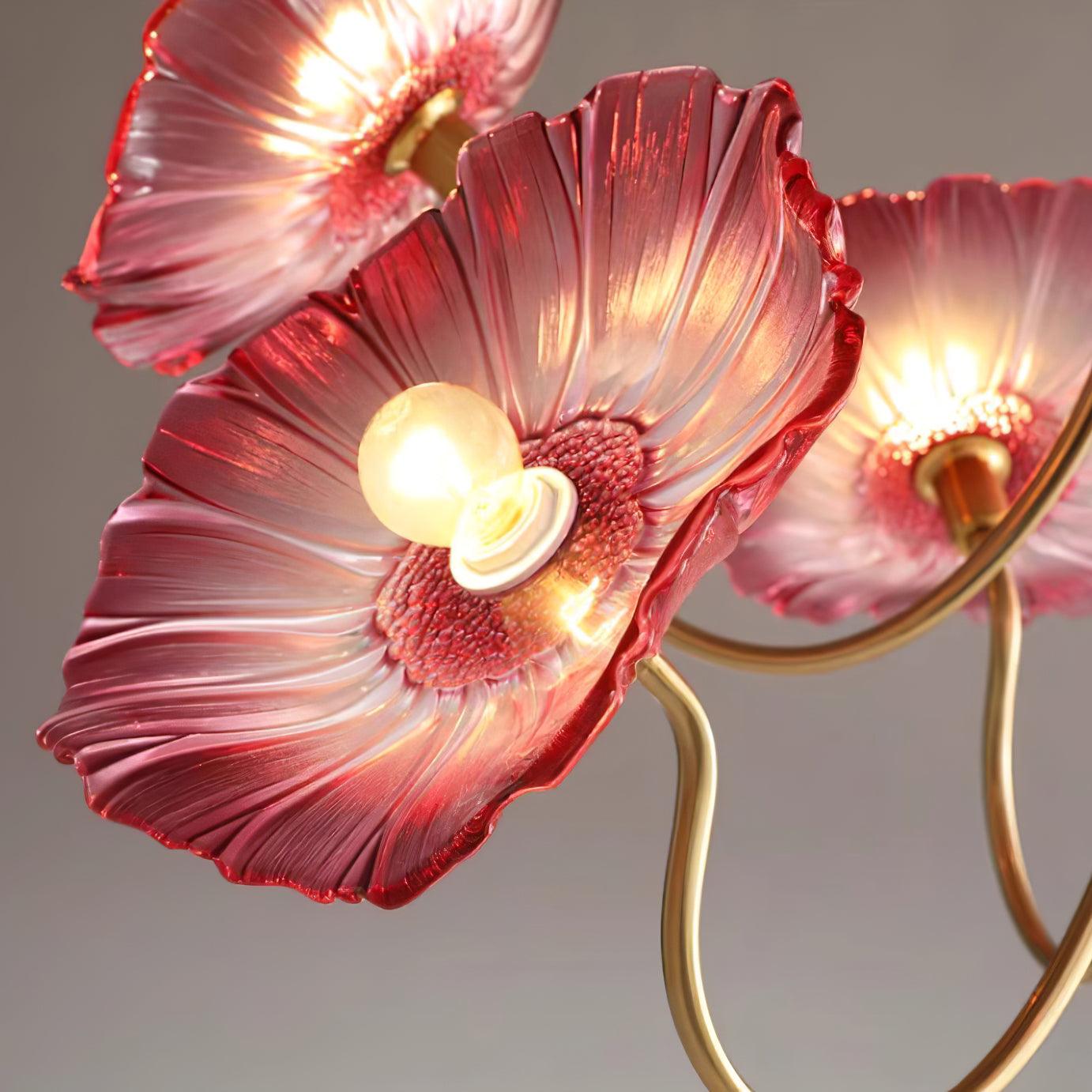 Murano glass flower chandelier