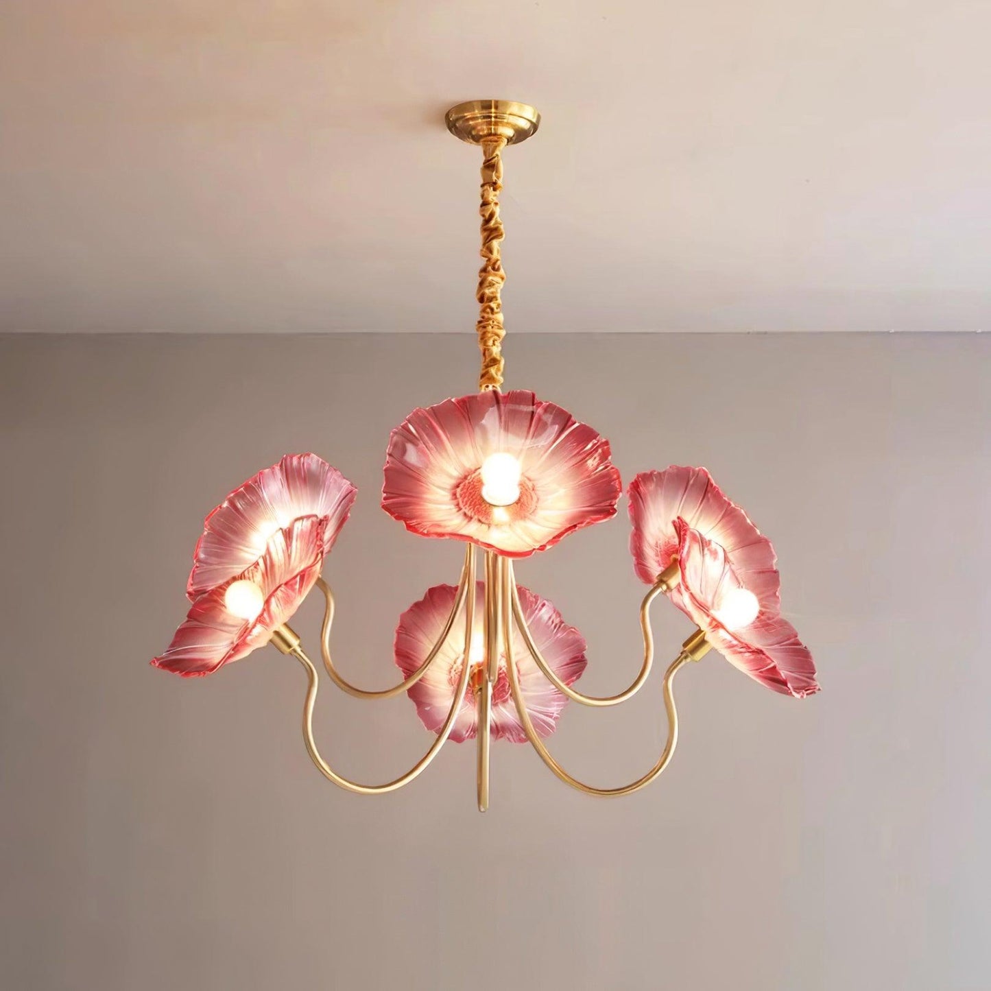 Murano glass flower chandelier