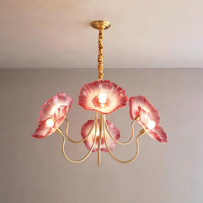 Murano glass flower chandelier