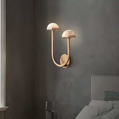 Mushroom alabaster wall lamp 