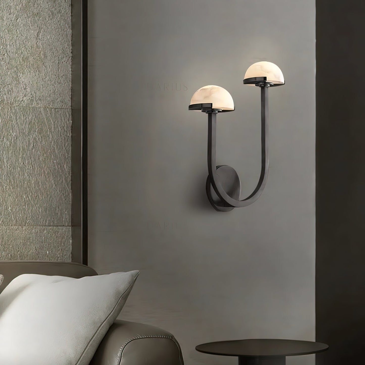 Mushroom alabaster wall lamp 