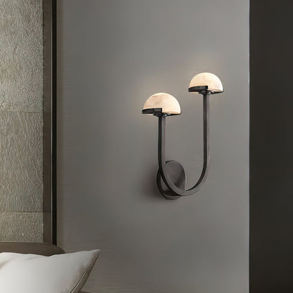 Mushroom alabaster wall lamp 