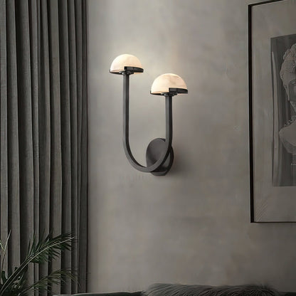 Mushroom alabaster wall lamp 