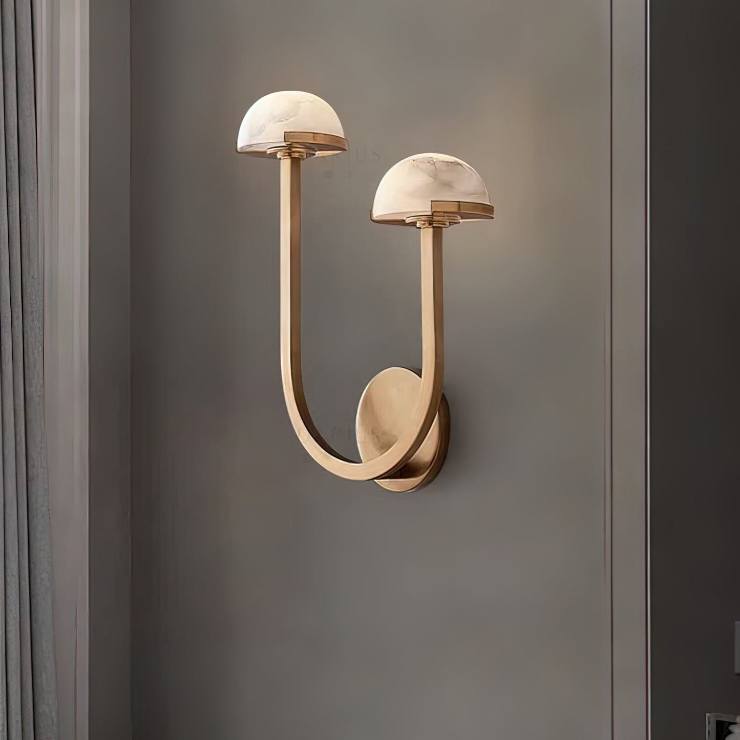 Mushroom alabaster wall lamp 