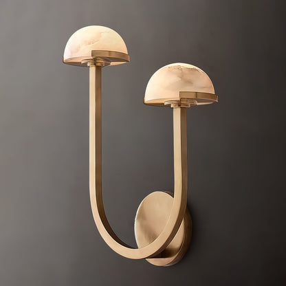 Mushroom alabaster wall lamp 