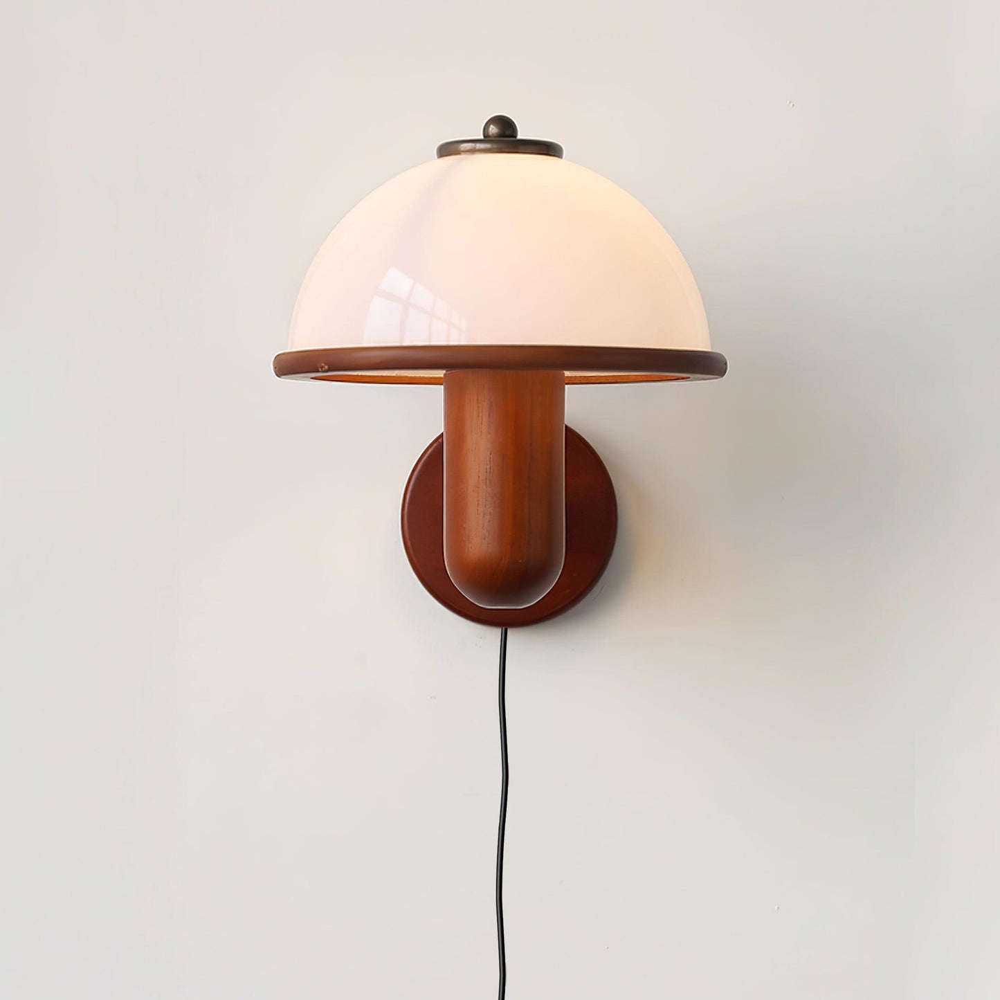 Mushroom wooden wall lamp 