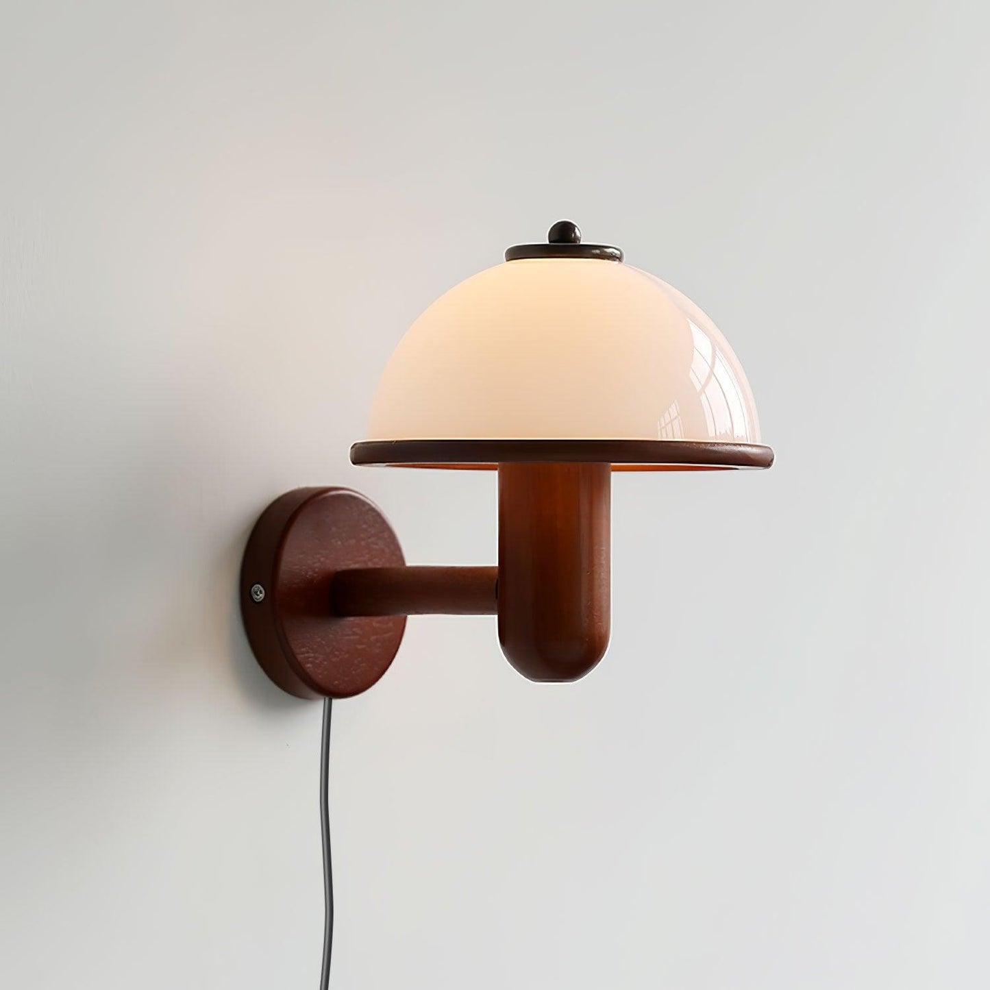 Mushroom wooden wall lamp 