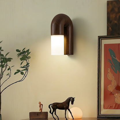 Arcus wooden wall lamp