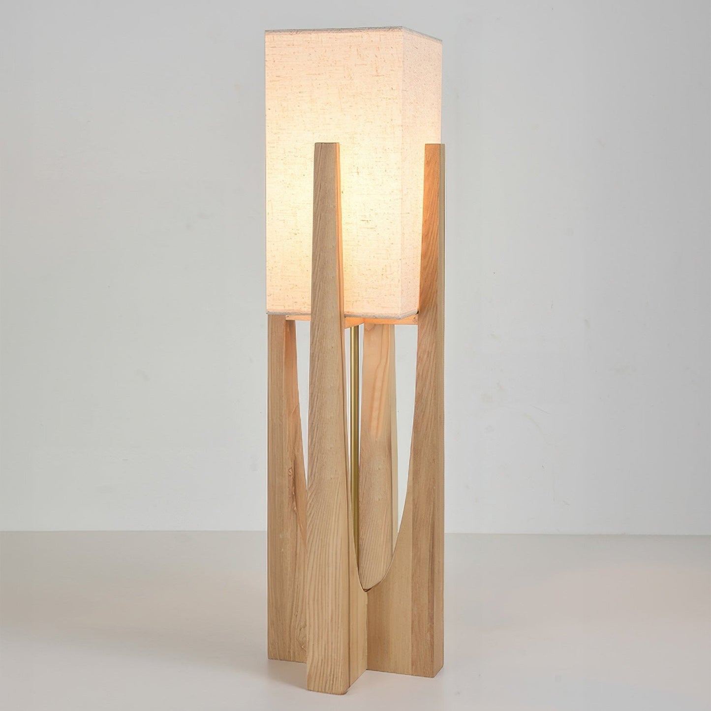 Japanese style walnut floor lamp simple solid wood lamp