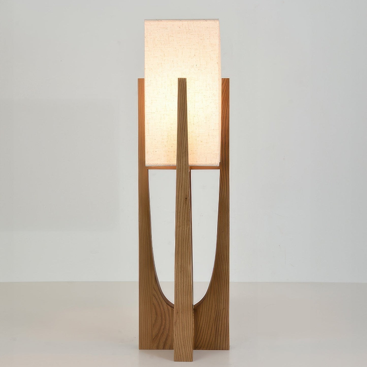 Japanese style walnut floor lamp simple solid wood lamp