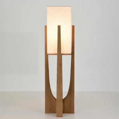 Japanese style walnut floor lamp simple solid wood lamp