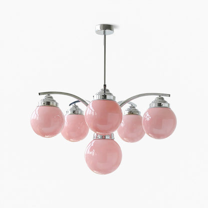 Retro Salamanca round glass chandeliers