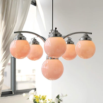 Retro Salamanca round glass chandeliers