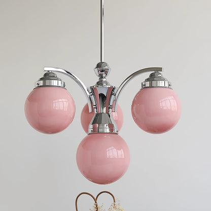 Retro Salamanca round glass chandeliers