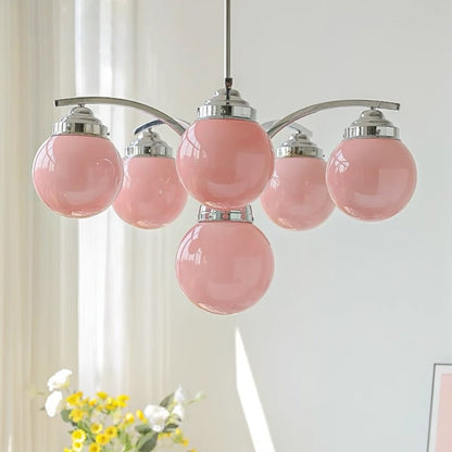 Retro Salamanca round glass chandeliers