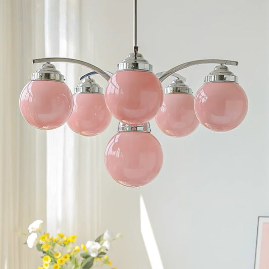 Retro Salamanca round glass chandeliers