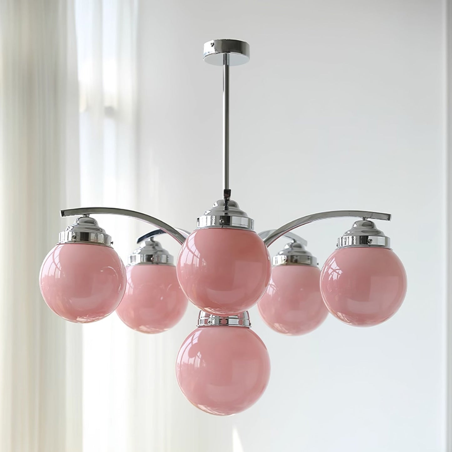 Retro Salamanca round glass chandeliers