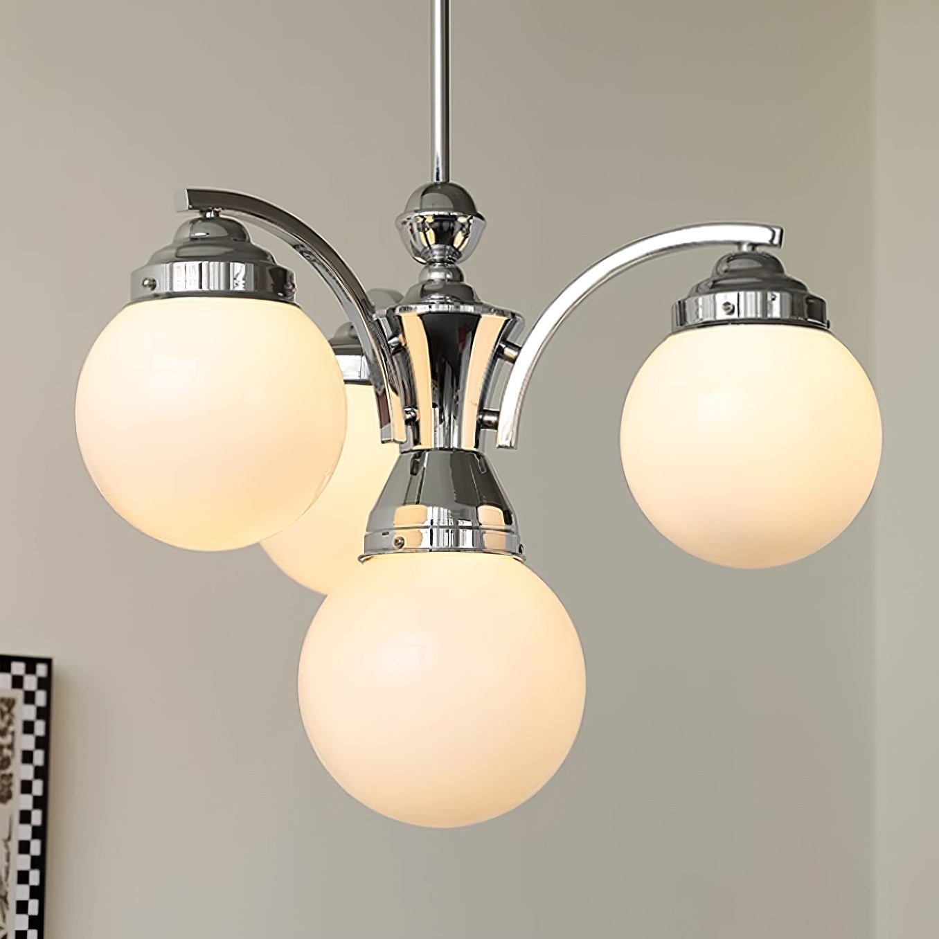 Retro Salamanca round glass chandeliers