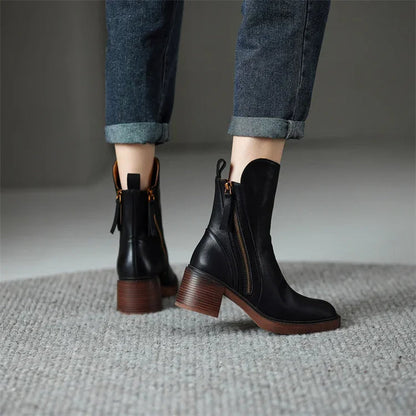 MARIE™ | LEATHER ANKLE BOOTS