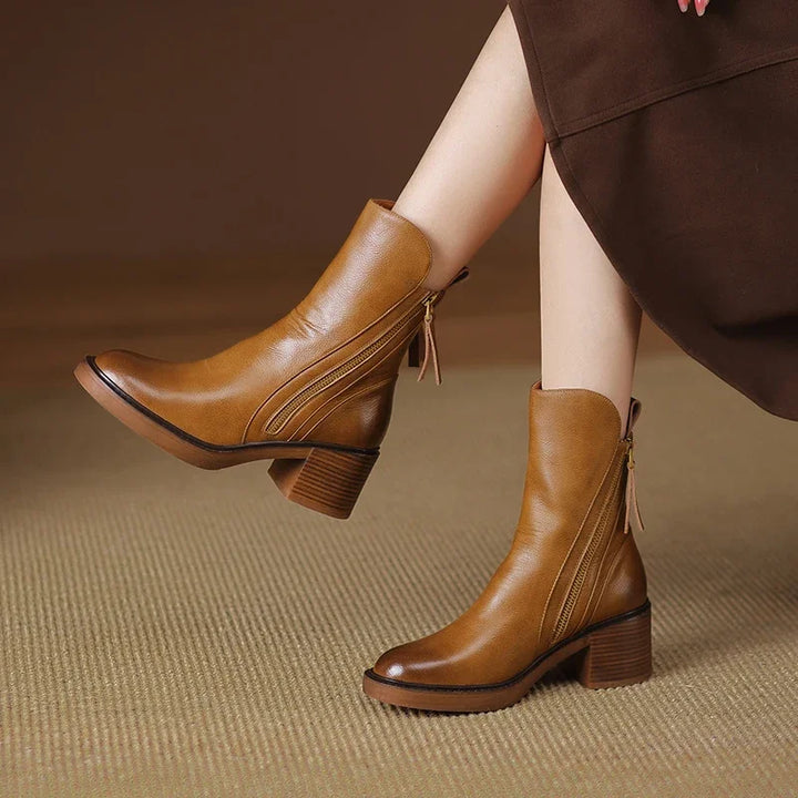 MARIE™ | LEATHER ANKLE BOOTS