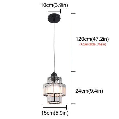 Fernando - Round Layered Crystal Ceiling Lamp